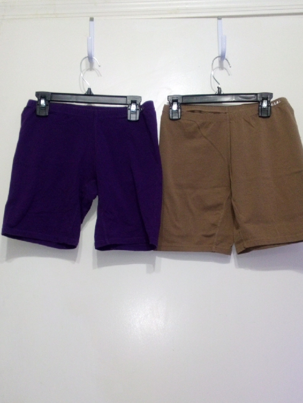 Women’s Stretch Knit Shorts in Purple and Brown